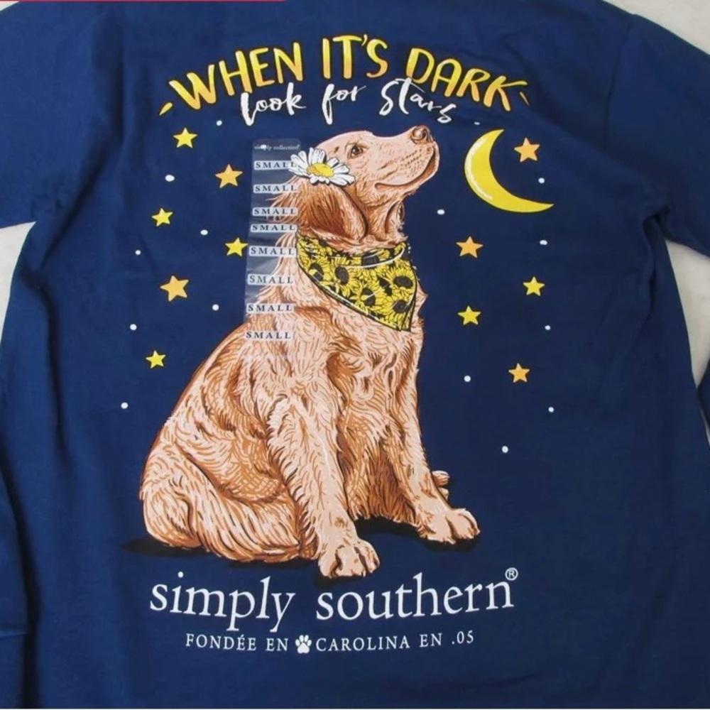 Simply Southern - Long Sleeved T-Shirt - Blue - M - NWT